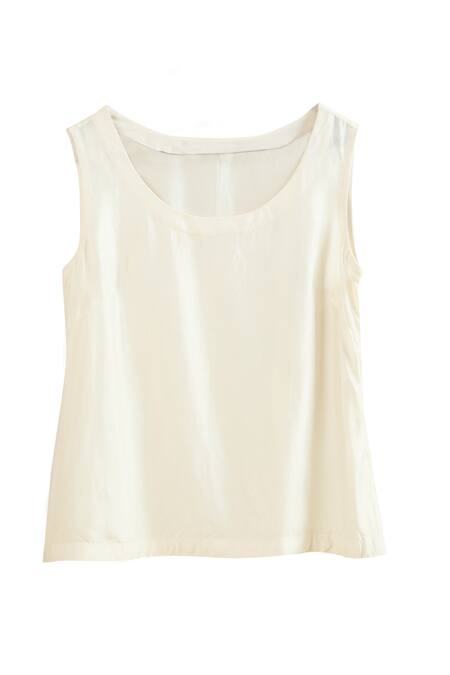 Prisho_Ivory Tassels, Embroidery Mandarin Collar Jacket Pant Set _Online_at_Aza_Fashions