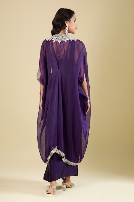 Prisho Dori Embroidered Cape Skirt Set 