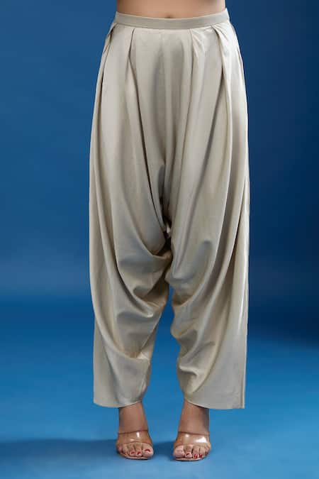 Buy_Prisho_Green Embroidery V-neck Resham Kaftan With Pant _Online_at_Aza_Fashions