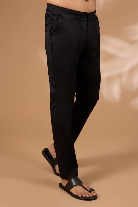 Rabani & Rakha Black Georgette, Cotton, Silk Sequins, Embroidery Embellished Kurta With Pant Online at Aza Fashions Rabani & Rakha_Black Georgette, Cotton, Silk Sequins, Embroidery Embellished Kurta With Pant _Online_at_Aza_Fashions