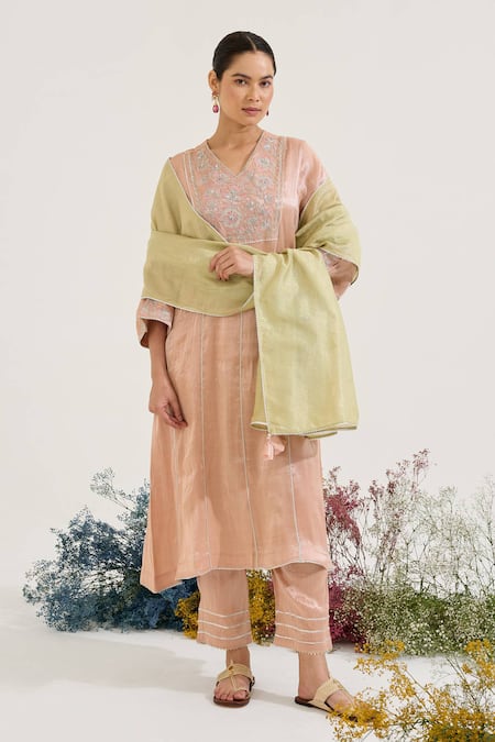 Nero India Chanderi Stripe Dupatta 