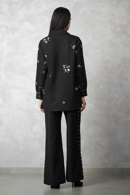 Nachiket Barve Dottie Pearl Denim Set 