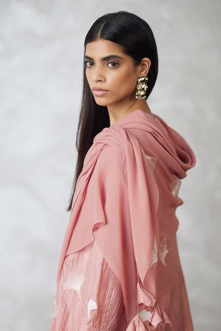 Nachiket Barve Ginkgo Crushed Silk Kurta Set