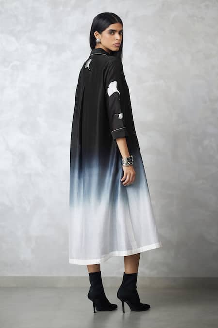 Nachiket Barve Ginkgo Ombre Shirt Dress