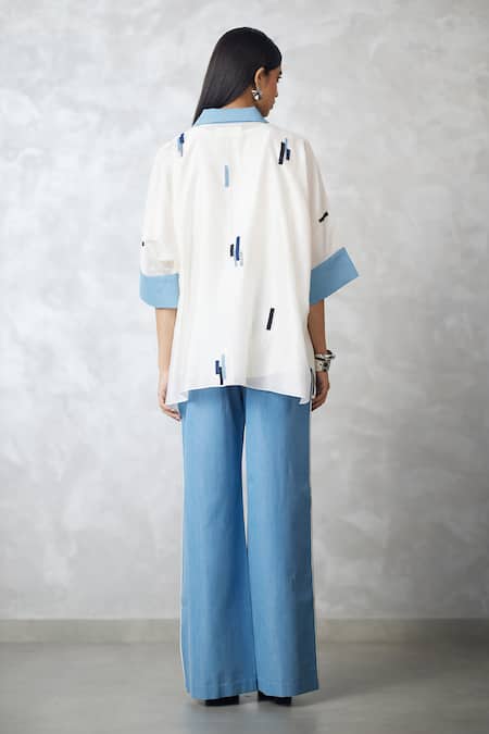 Nachiket Barve Skyline Shirt & Denim Pant Set