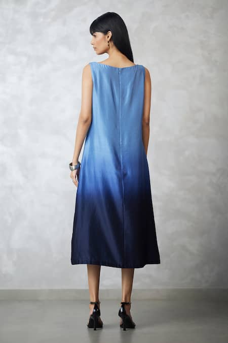 Nachiket Barve Skyline Denim Jacket & Ombre Dress