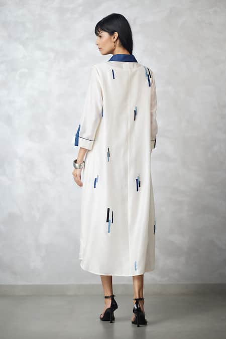 Nachiket Barve Skyline Chanderi Shirt Dress