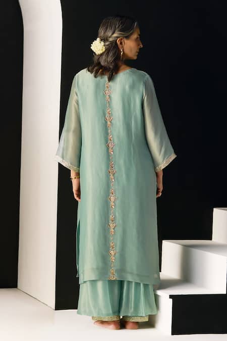 Sarang Kaur Blue Sana Kurta Set 