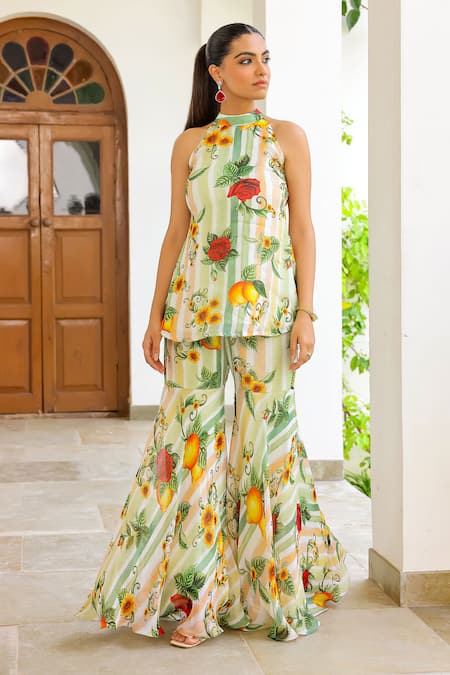 Sanam Senorita Printed Kurta & Sharara Set 