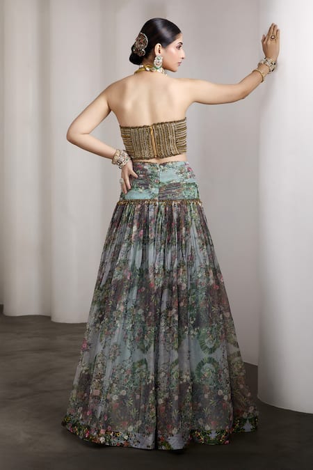 Rocky Star Floral Print Lehenga Set