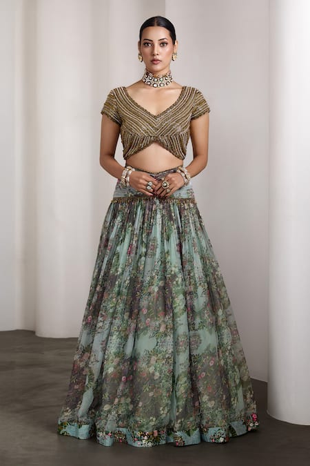 Rocky Star Floral Pattern Lehenga Set 
