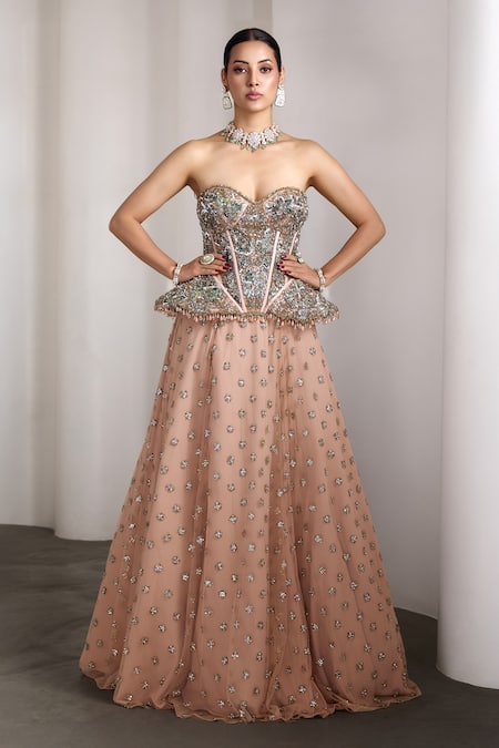 Rocky Star Embellished Corset & Lehenga Set 