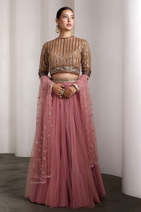 Rocky Star Embellished Blouse & Lehenga Set 