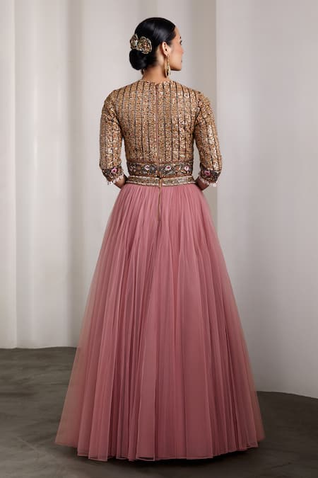 Rocky Star Embellished Blouse & Lehenga Set 