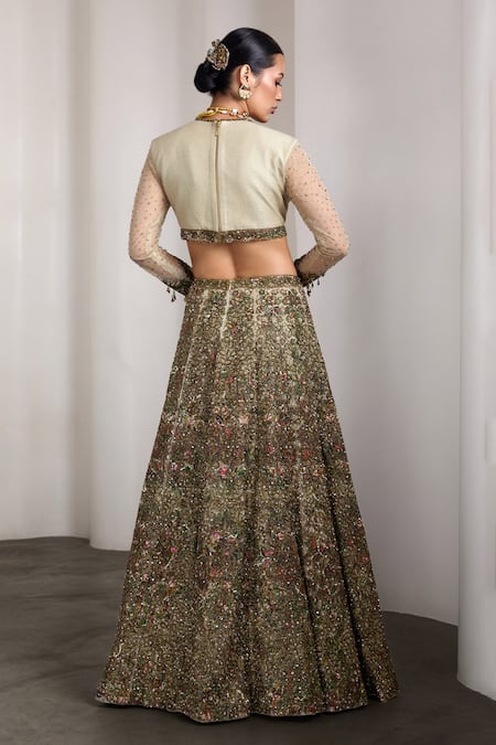 Rocky Star Embellished Blouse & Lehenga Set 