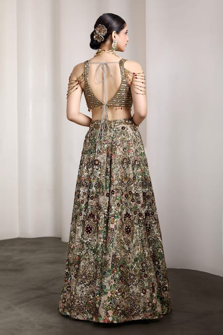 Rocky Star Embellished Blouse & Lehenga Set 