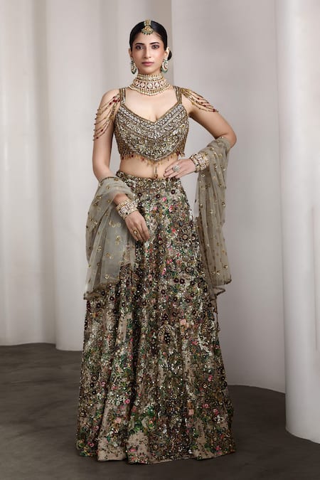 Rocky Star Embellished Blouse & Lehenga Set 