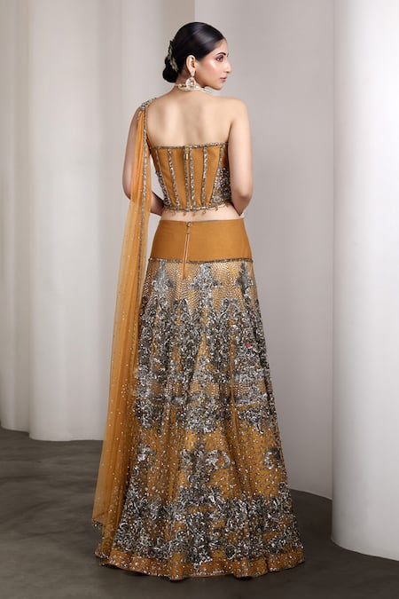 Rocky Star Embellished Blouse & Lehenga Set 