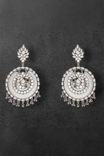 Auraa Trends Oxidized Silver Statement Earrings 