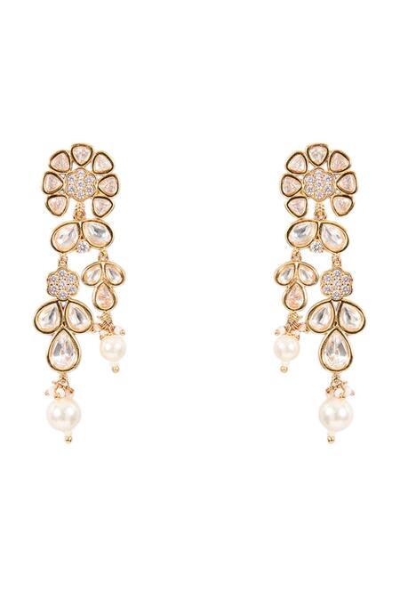 Auraa Trends_Gold Plated Diamonds, Pearls Kundan Choker Set _Online_at_Aza_Fashions