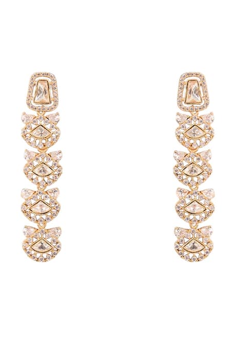 Buy_Auraa Trends_Gold Plated Imitation Diamonds Stone Embellished Choker Set _Online_at_Aza_Fashions