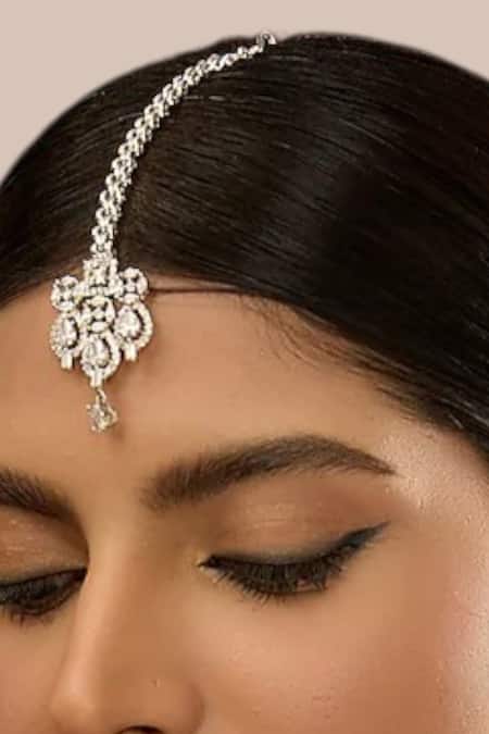 Buy Auraa Trends Silver Plated Imitation Diamonds Choker Necklace Set Online at Aza Fashions Buy_Auraa Trends_Silver Plated Imitation Diamonds Choker Necklace Set _Online_at_Aza_Fashions