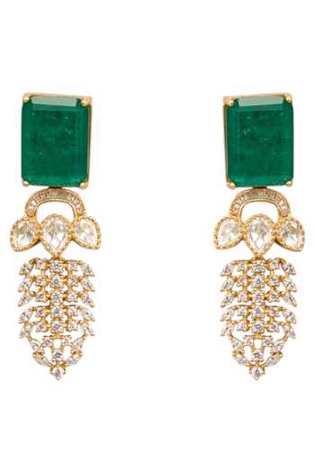 Buy_Auraa Trends_Green Imitation Diamonds Stone Choker Necklace Set_Online_at_Aza_Fashions