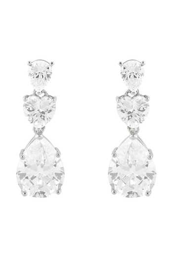 Isharya Silver Radiance Rhodium Plated Dangler Earrings 