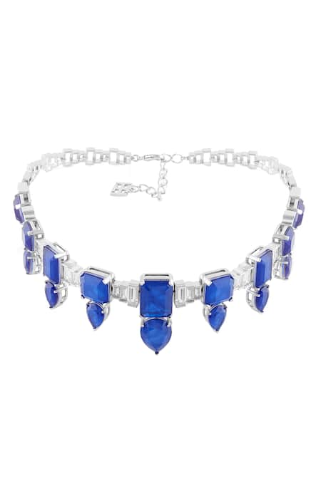 Isharya Celestial Luxe Rhodium Plated Choker Necklace 