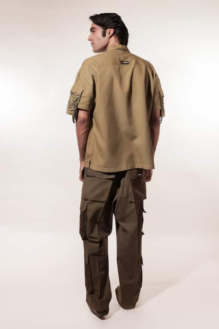 Jubinav Chadha Fringes Embroidered Shirt With Pant 