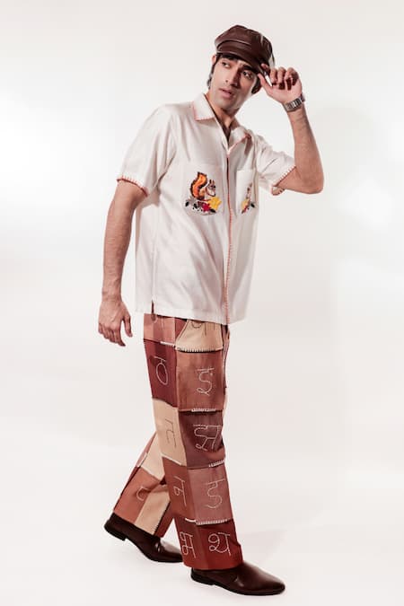 Jubinav Chadha Devnagri  Kantha Vintage Pant 