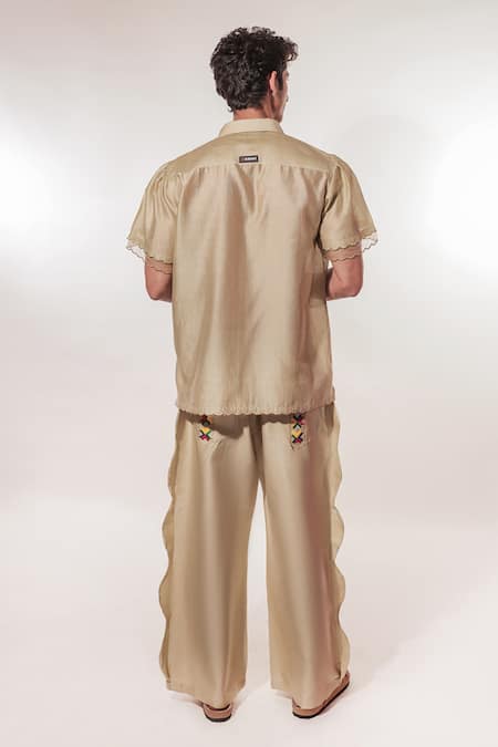 Jubinav Chadha Phulkari Embroidered Shirt With Pant 