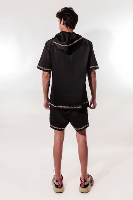 Jubinav Chadha Kantha Doodle Hand Embroidered Shirt & Shorts Set 