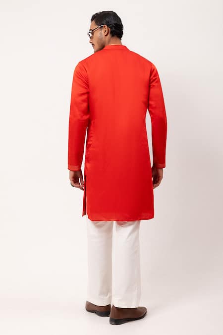PAARSH Saffron Gleam Embroidered Kurta 