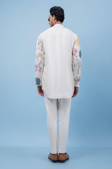 PAARSH Marine Mirage Embroidered Kurta 