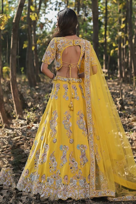 Panihari Paisley Embroidered Bridal Lehenga Set 