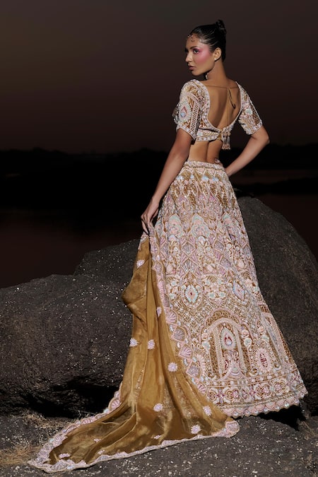 Panihari Paisley Embroidered Bridal Lehenga Set 