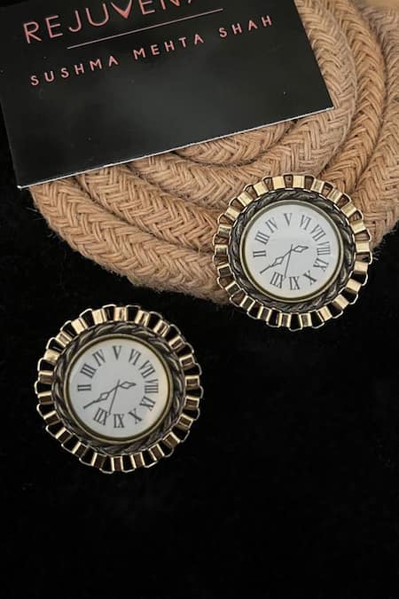 Rejuvenate Jewels Golden Hour Clock Studs 