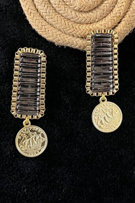 Rejuvenate Jewels Regal Coin Earrings 