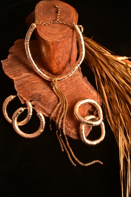 Rejuvenate Jewels Gold Metallic Hoops 