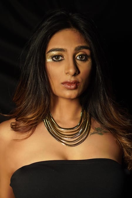 Rejuvenate Jewels_Gold Plated Draped Layered Necklace _Online_at_Aza_Fashions