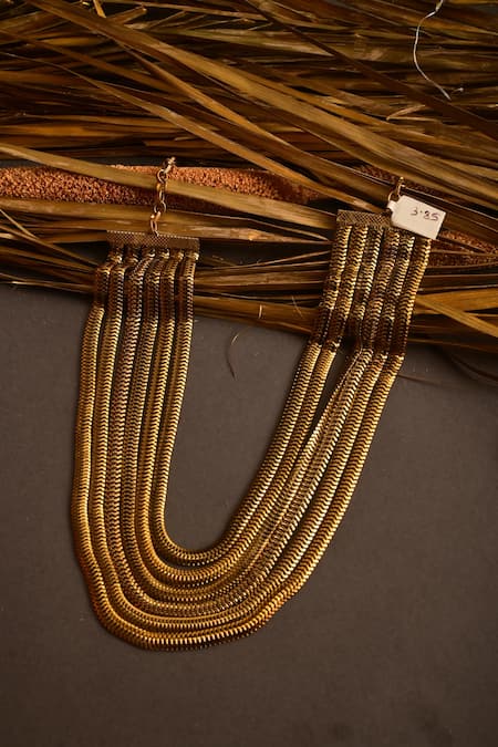 Rejuvenate Jewels Golden Draped Layered Necklace 