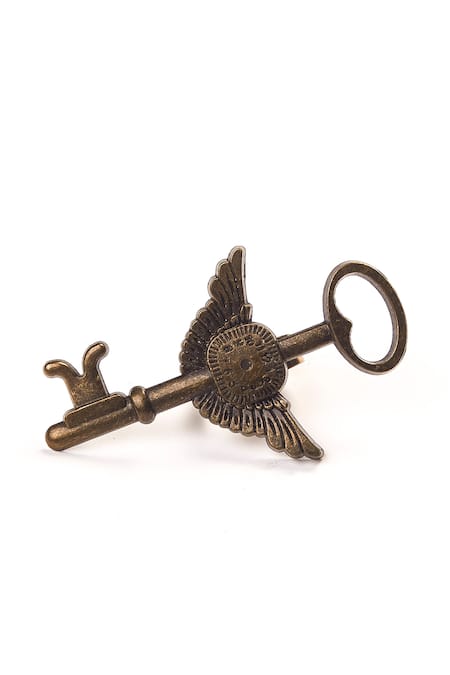 Rejuvenate Jewels Key-Shaped Statement Ring 