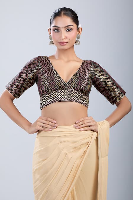 Samyukta Singhania Geometric Pattern Blouse 