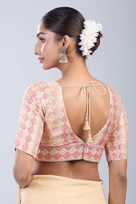Samyukta Singhania Geometric Pattern Blouse 