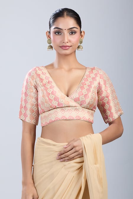 Samyukta Singhania Geometric Pattern Blouse 
