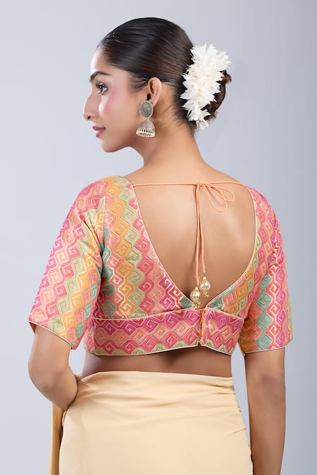 Samyukta Singhania Geometric Pattern Blouse 