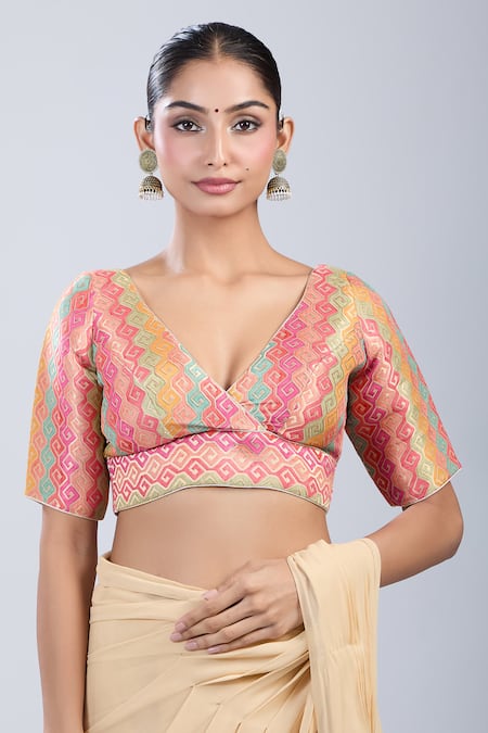 Samyukta Singhania Geometric Pattern Blouse 