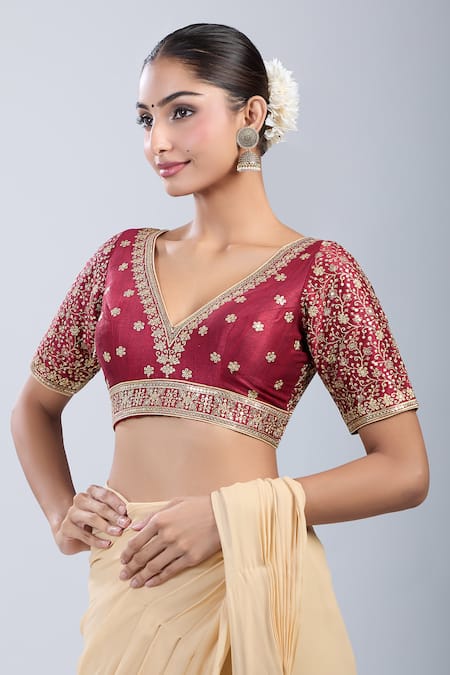 Samyukta Singhania Floral Embroidered Blouse 