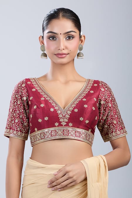 Samyukta Singhania Floral Embroidered Blouse 